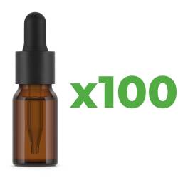 Botellas de vidro âmbar 10 ml com pipeta x100 unidades. Alta qualidade.