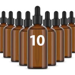 Botella aus Bernstein-Glas 100ml - Pipettenverschluss - Packung 10