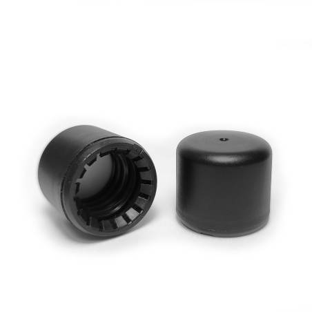 Tapón negro Din18 liso con disco liner