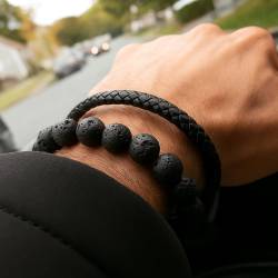 Pulsera de cuentas Piedra Volcánica