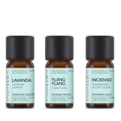 Pack Equilíbrio & Harmonia - Óleos Essenciais de Ylang Ylang, Incenso e Lavanda
