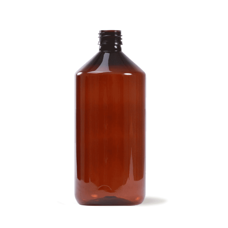 Botella 1 litro - plástico ámbar