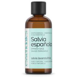 Aceite esencial de Salvia española, 100% puro y natural, 100 ml.