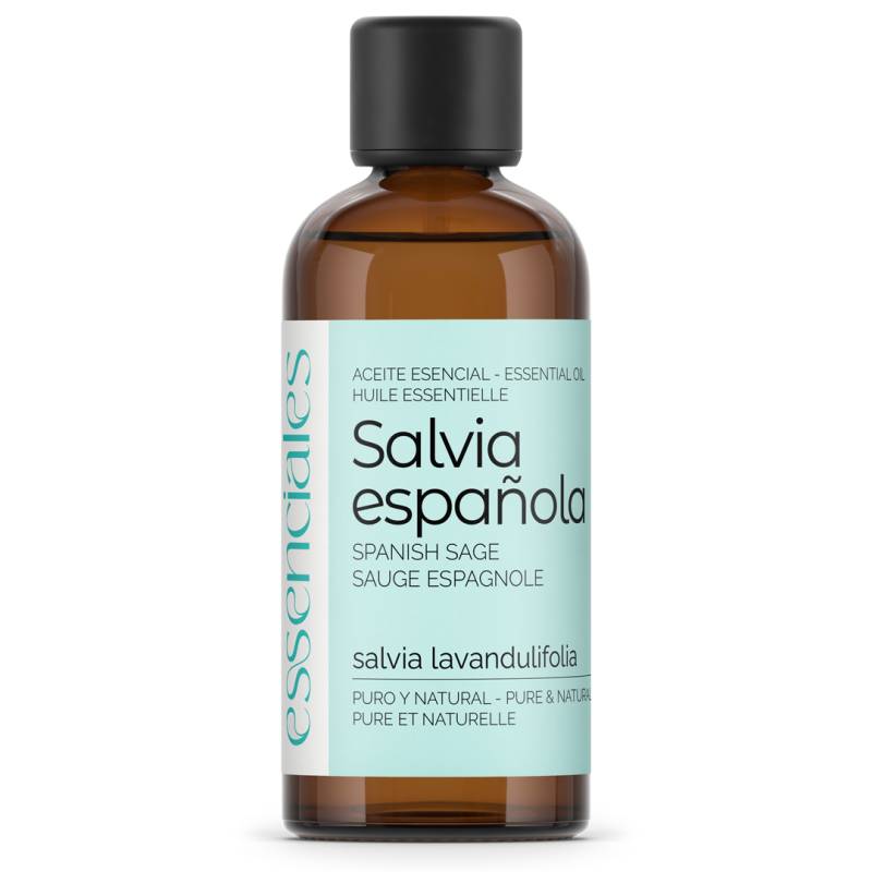 Aceite esencial de Salvia española, 100% puro y natural, 100 ml.