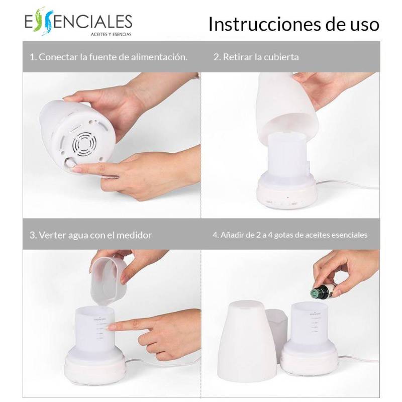 Difusor ultrasónico de aceites esenciales