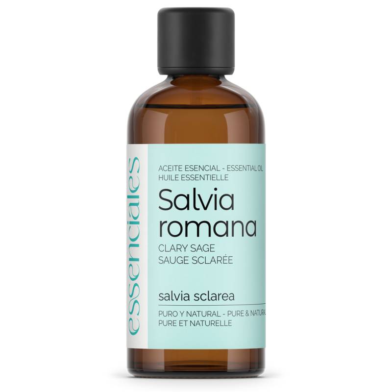 Aceite esencial de Salvia sclarea o romana, 100% puro y natural, 100 ml.