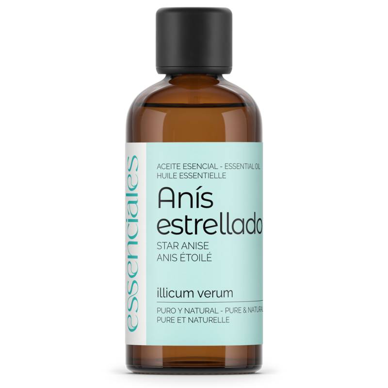 Aceite esencial de Anís estrellado o badiana, 100% puro y natural, 100 ml.