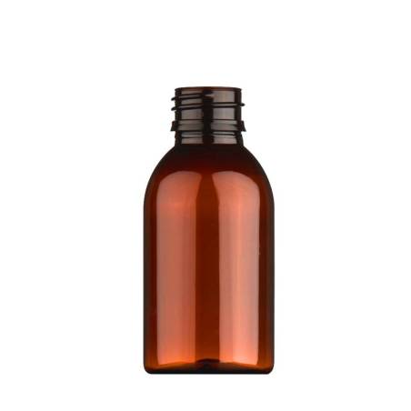 Botella 125 ml de plástico ámbar - Calidad certificada