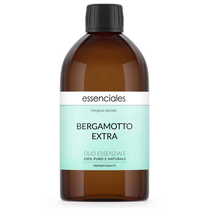 Aceite esencial de Bergamota Extra (entera, sin fraccionar), 100% puro y natural, 500 ml.