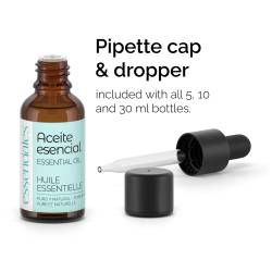 Glass pipette dropper included with 10 and 30 ml bottles.