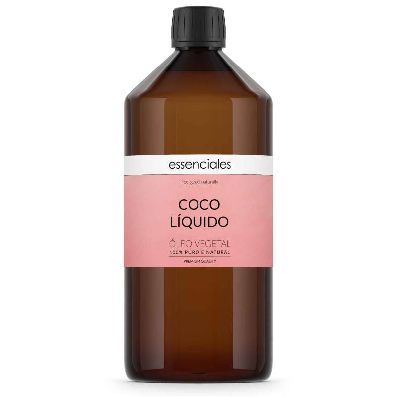 Aceite de coco líquido (fraccionado caprico caprilico), 100% natural, 1 litro