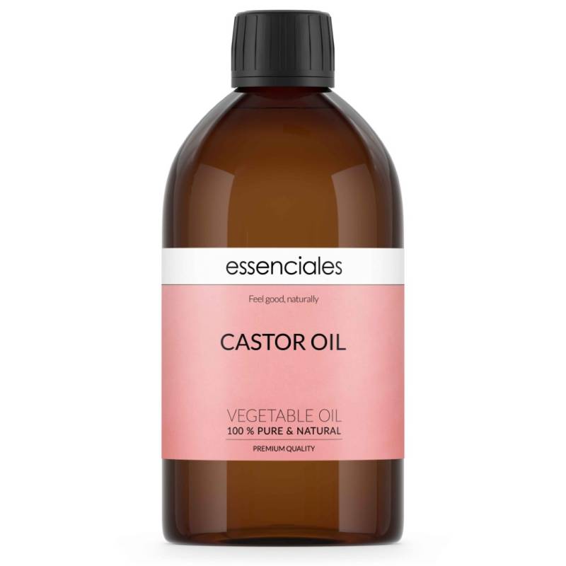 Castor Oil, virgin cold pressed, 100% pure & natural food grade USP + PhEUR premium quality, 500 ml.