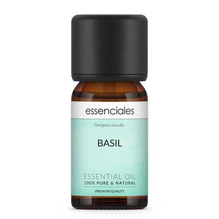Sweet Basil Essential Oil, 100% pure & natural, includes pipette dropper, 10 ml.